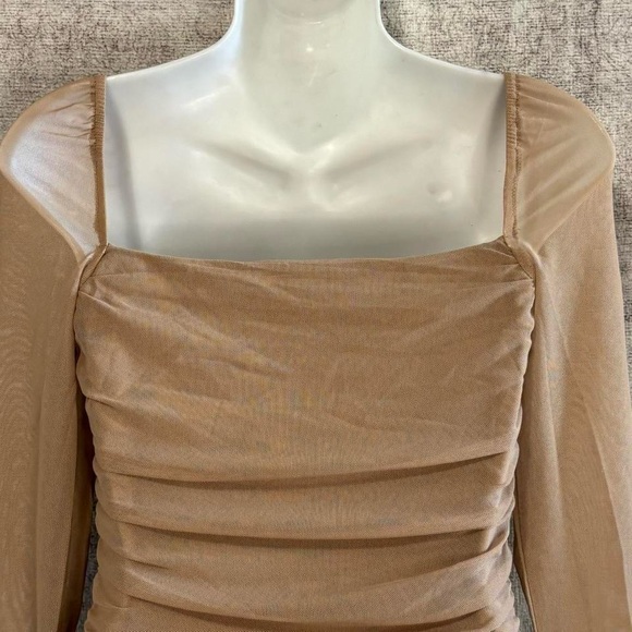 Princess Polly Mesh Ruched Bodycon Dress Size 4 - Picture 7 of 9